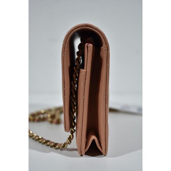 Chanel 23P Beige Caviar Wallet On Chain WOC Gold CC Logo Shoulder Crossbody Bag - Picture 12 of 15